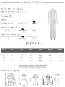 1 Set New Solid Color Sexy Halter Backless Asymmetrical Top & Pleated Split Hem Skirt Suit Wedding Party White - White - View 7