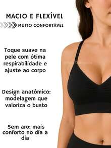 Kit Of 3 Basic Bras With Adjustable Straps, ASSORTED COLORS, With Padded Cups - Sutia Import - Multicolor - View 3