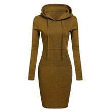 Women Sports Sweater Dresses - 棕色 - 查看 5