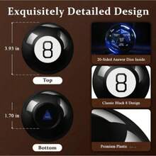 Fashionable Christmas Gift, Vintage 8-Ball Fortune Teller, Answers Drift With The Wind, Novelty Toy Interesting Gift Mysterious Black Ball, Ask A Question And Flip To Get The Answer, Birthday/Christmas/Easter/New Year Gift - Multicolor - View 4