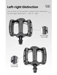 WEST BIKING 轻量级自行车脚踏板 尼龙三轴承润滑防滑骑行脚踏板 自行车配件