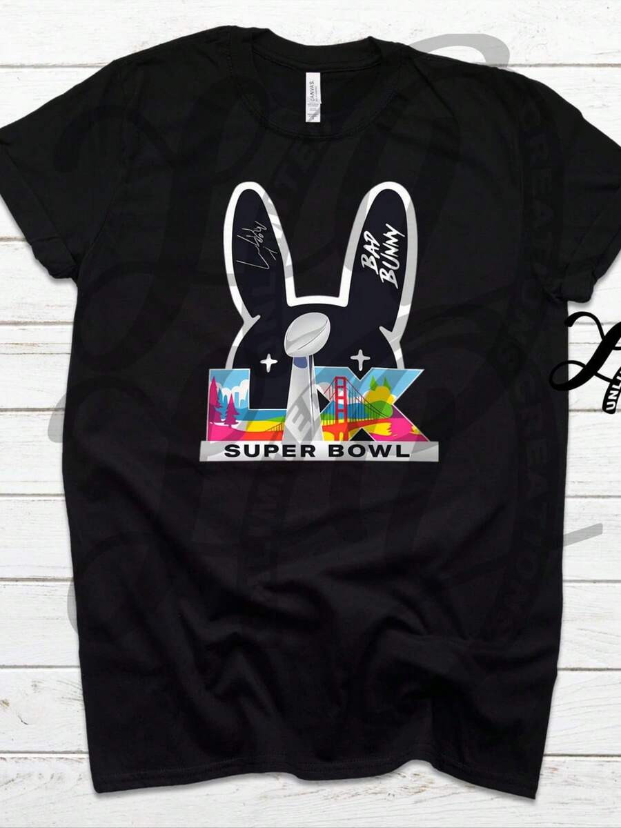 Benito Bowl Bunny Sweatshirt Bowl Bunny LX Shirt Puerto Rico Music Gildan Hoodie T-Shirt - màu đen - Xem 1