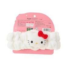 Miniso 1 chiếc băng đô nhung Hello Kitty: Chất liệu mềm mại và thân thiện với da, thiết kế co giãn, phù hợp để trang điểm, rửa mặt và chăm sóc da tại nhà. - Đỏ - Xem 5