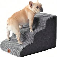 3-Step High Density Foam Non-Slip Pet Stairs - Suitable For Small Dogs And Cats To Access Bed And Sofa, Removable Cover - Multicolor - View 18
