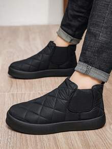 Men's Winter Fashion Multi-Function Anti-Slip Thermal Lined Boots, Comfortable Warm Ankle Boots And Snow Boots - Black - View 4