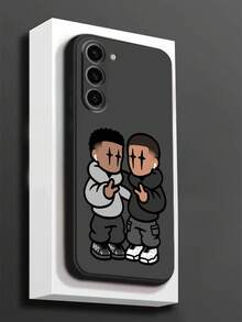 1 Peça Capa/Capinha de Telefone Antiderrapante Personalizada Compatível com iPhone 17/17 Air/17 Pro/17 Pro Max, Honor, Redmi, Galaxy A04e/A05s/A13/A14/A15/A34/A35/A50/A52/A53/A54/S21/S22/S23/S24/S25/S25Ultra, 6A/7A/8A, 12T/13T/14T - Preto - Visão 6