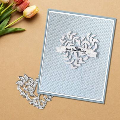 1 个爱心剪贴簿模具 - 非常适合纸艺、卡片制作、剪贴簿和 DIY 相册装饰，该模具采用耐用的金属结构！