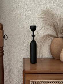 3/1 Set Black Candle Holders, 1 Set Vintage Candle Holders, 1 Set French Vintage Aromatherapy Tall Candle Holders, High-End Home Black Candle Holders, Wall Niche Candle Holders, Suitable For Party And Wedding Table Decor, Holiday Decor, Autumn, Holiday, Winter, Room Decor, Home Decor, Birthday, Graduation Ceremony And Other Occasions - Black - View 8