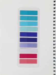 200pcs Colorful PET Sticky Notes, Writable, Repositionable Translucent Bookmarks, Self-Adhesive Page Labels, Suitable For Binders And Indexing School Supplies - Multicolor - View 5