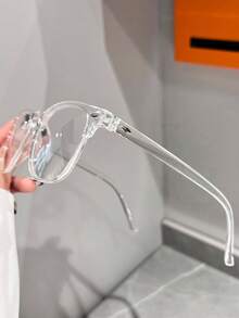 1 Pair Of Women Rice Nail Glasses Frame Korean Version Glasses - Clear - View 3