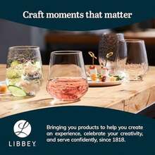 Libbey Juego de 8 Vasos para vino de vidrio Hammered Base, 524 ml(Martillado completo) - Multicolor - Ver 7