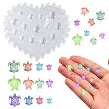 Stampo in silicone per resina a forma di tartaruga in miniatura, animale giocattolo carino per casa in miniatura, stampo per colata di resina epossidica, adatto per fai-da-te, giardino di fate in resina, decorazione paesaggistica in miniatura, applicabile anche per gioielli fai-da-te come portachiavi, bracciali, orecchini, pendenti, ecc. - Trasparente - Visualizzare 11