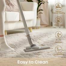 Large Shaggy Area Rug For Living Room & Bedroom – Stain-Resistant Fluffy Carpet With 1.4 In High Pile, Plush Aesthetic Throw Rug, Non-SIip Rubber Backing Complimentary 4 Anti-SIip Pads, Durable Edge Stitching – Cozy Minimalist Decor – Great Gift - Cream - View 7