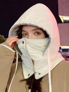 3-In-1 Unisex Fleece Face Mask, Winter Face Protection, Windproof, Ear Warmer, Suitable For Cold Weather Vacation Outfits