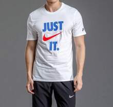 Nike Sportswear 字母印花圓領美式復古多巴胺短袖T卹 - 白色 - 查看 5