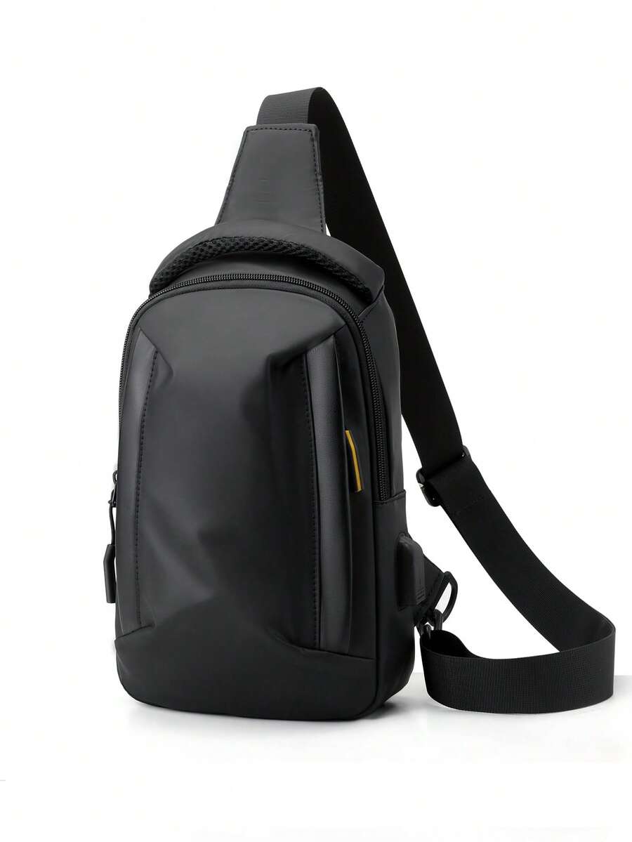 Men's Fashion Casual Versatile Sports, Commuting, Cycling, Climbing Waterproof And Wear-Resistant One Shoulder Messenger Bag Phone Bag - Black - View 1