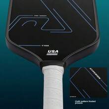 1pc Carbon Fiber Pickleball Paddle, T700 Matte Surface Enhanced Spin Control, Blue & Green Printing, Lightweight Design For Daily Training And Matches - Mint Green - View 3