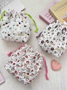 1个可爱卡通绗缝相机包 CCD收纳包 相机包 软材质 防摔防尘 小包 相机袋，适用于黑卡相机收纳，简约便携，防摔防刮，多用途户外使用，相机配件旅行必备邮轮必备宿舍必备生日礼物伴娘礼物妈妈礼物教师礼物情人节礼物 - 彩色 - 查看 6