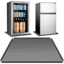 1 件 23*23 英寸迷你冰箱、洗衣机和烘干机防漏硅胶垫，带凸起边缘 - 易于清洁，保护地板免受水渍损坏