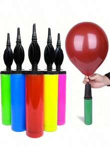 1/2/3 Pcs Hand-Held Balloon Inflator Set, Dual-Direction Manual Balloon Air Pump - Suitable For Parties, Weddings, Birthday Celebrations And Special Events. Wedding Supplies/Convenient & Effortless Balloon Inflation Tool/Inflator/Manual Compression Pump. Essential For Christmas, Halloween And New Year Holidays. Balloon Accessories, Colors And Styles Random. - Multicolor - View 2