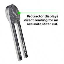 Toolzilla 7 pulgadas de aluminio Miter Saw Protractor Angle Finder - Herramienta de medición con múltiples escalas Características para carpintería Metalurgia y todo tipo de construcción - como en la foto - Ver 6