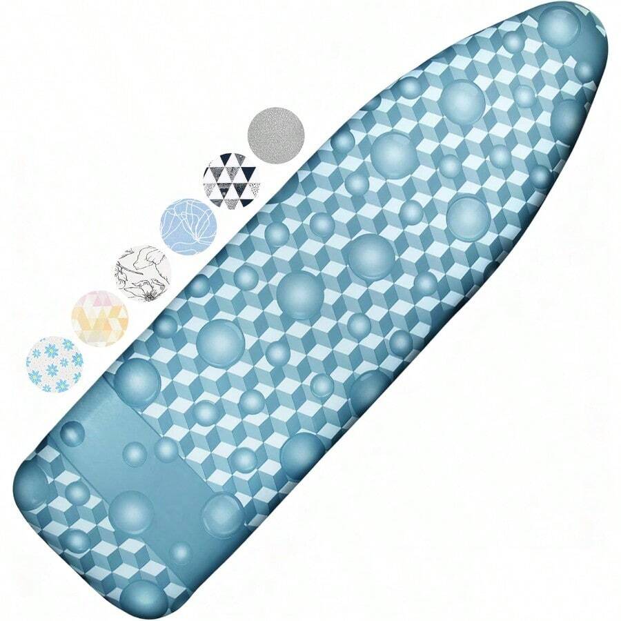 Dalykate Ironing Board Cover and Pad Scorch and Stain Resistant Thick Padding 15" x 54" Ironing Board Cover with 4 Fasteners and 1 Protective Scorch Mesh Cloth. Fit for Standard Size Ironing Boards - Azul baya - Ver 1