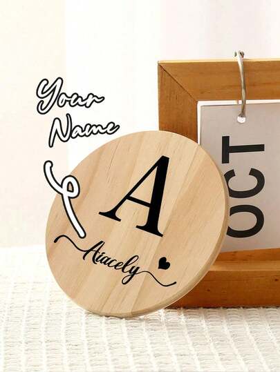 1 Set de posavasos de bambú personalizados, set de regalo de posavasos personalizados, regalo para nueva casa, regalo de inauguración, regalo de boda, regalo de aniversario y Navidad. 1 pieza elegante y minimalista, adecuado para cumpleaños, Día del Niño, Día del Padre, graduación, boda, inauguración de casa y otras ocasiones, se puede usar para restaurante, sala de estar, dormitorio, oficina, salón de té, botellas de agua del hogar, etc.