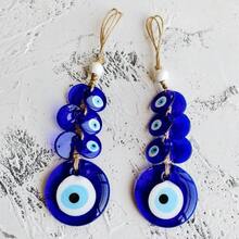 Biểu tượng cho may mắn, nhỏ gọn và dễ đeo, chống mài mòn và trầy xước, chất liệu nhựa kỷ niệm, dây gai dệt, mặt dây chuyền hình tròn mắt xanh bằng thủy tinh cổ điển, phù hợp cho người yêu văn hóa, biểu tượng thời trang, người tặng quà, đeo hàng ngày, bộ sưu tập trang trí du lịch, quà tặng. Kiểu dáng được giao ngẫu nhiên. - Màu xanh lam - Xem 7