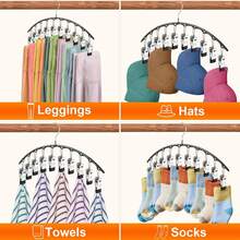 4pcs Clothes Hanger With Clips, Multi-Functional Underwear Drying Rack, Balcony Sock Hanger, Windproof Clothespin Hanger, 1/2/4pcs - Multicolor - View 8