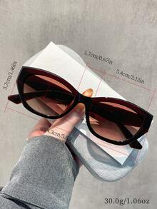 一副复古猫眼时尚眼镜，适合街拍和日常时尚佩戴 - 彩色 - 查看 8