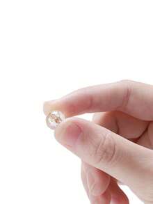 30pcs/Pack 8-10mm Acrylic Beads With Glittering Gold Powder, In Transparent & Colorful Onion Pattern, For Diy Bracelet, Necklace & Other Jewelry Making