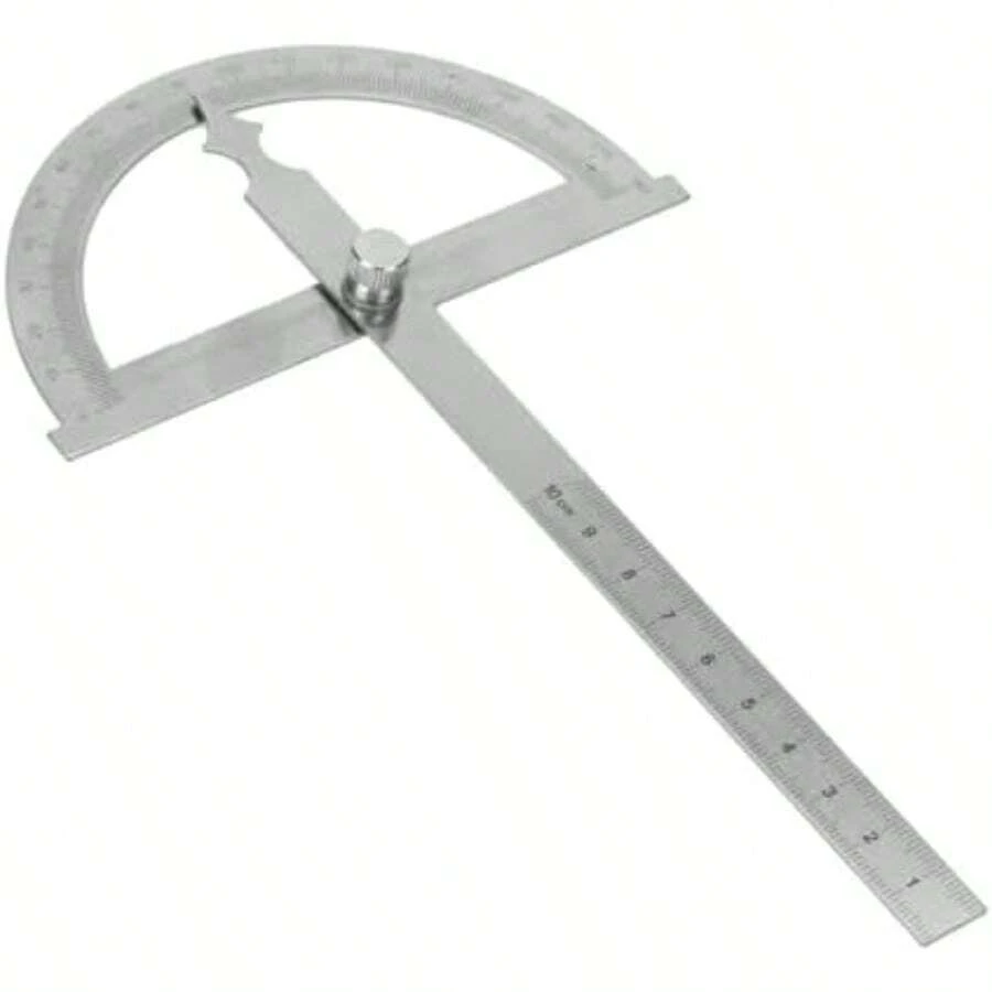 Goniómetro de Protractor de Acero Inoxidable Preciso con una Regla de 15 Cm para una Medición de ángulo Preciso Medidor de Buscador de ángulo de 80 * 120 Mm para Uso versátil: - 120150 mm - Ver 1