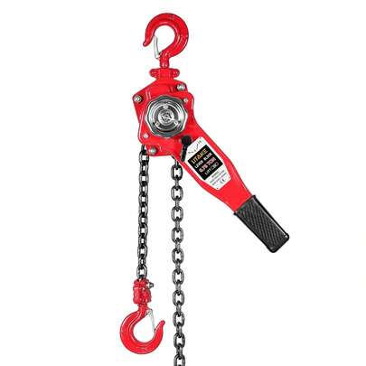 Polipasto de cadena de palanca de 0,75 toneladas/1650 libras, manual de alta resistencia, con cadena de acero de 3 m, herramienta de elevación y tracción de grado industrial para almacenes y garajes, con ganchos de acero duraderos y mango ergonómico.
