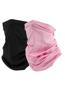 1/2/3个装男女通用纯色多功能面罩，透气运动防晒拉法帽，适合日常外出、徒步旅行、登山等。