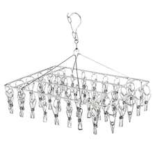 Clothesline Kit 28/40 Clothes Pegs Apartment Half-Wrap Stainless Steel - Silver - View 12