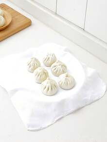 3pcs Round Cotton Cloth, For Steaming Buns, Non-Stick Steamer Liners, Household Use - Multicolor - View 8