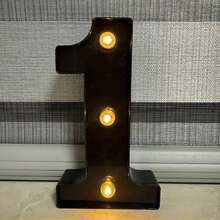 1 buah Lampu Dekoratif Huruf & Angka Hitam & Emas, Cocok untuk Acara Keluarga, Ulang Tahun, Lamaran, Pernikahan, Penggunaan Dalam/Luar Ruangan, Untuk Dewasa & Anak-anak, Desain Huruf Kreatif [Baterai Tidak Termasuk] - Lampu huruf - View 39