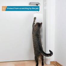 2 placas de protección contra arañazos para puertas 4 x 16 pulgadas placa de empuje de acero inoxidable placa autoadhesiva para interiores puertas exteriores níquel cepillado - nquel - Ver 5