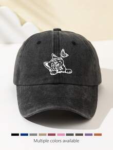 1 pieza Gorra de béisbol suave con estampado divertido de gato juzgando para mujer, diseño de patrón de animal lindo, talla ajustable, adecuada para deportes al aire libre, campamento, viajes, regalo festivo - D - Ver 15