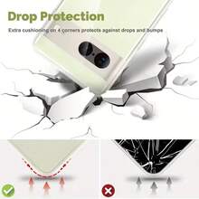 1个透明手机壳，适用于Pixel 10/8A/8/7/7A/6A/6/9 Pro/XL，透明后盖，也适用于9/8/A/10 XL，透明手机壳，手机保护壳，手机壳，防摔手机壳，简约手机壳，纯色手机壳，TPU防摔手机壳 - 無色 - 查看 3