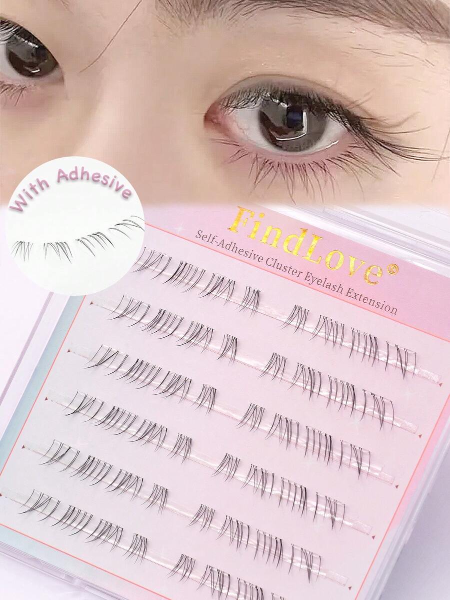 48Clusters Pre Glued Lower Lashes Natural Look Bottom Lashes Transparent Stem Lower Eyelashes Wear No Glue Needed Eyelashes Personal DIY Eyelashes Of Different Lengths Natural Soft Self Adhesive Eyelashes Enlarged Double Eye Bottom Lash Gift For Women & Girl Eyelash Extensions Suitable For Everyday Use Makeup Tools For Beginners - J - 查看 1