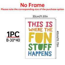 1/3件套返校季励志标语帆布海报。这里是精彩故事发生的地方。返校季墙面装饰画。非常适合学校墙壁、走廊、餐厅和办公室走廊的装饰。家居装饰和墙面艺术！室内装饰。精美的房间装饰，可选配画框。 - 彩色 - 查看 19