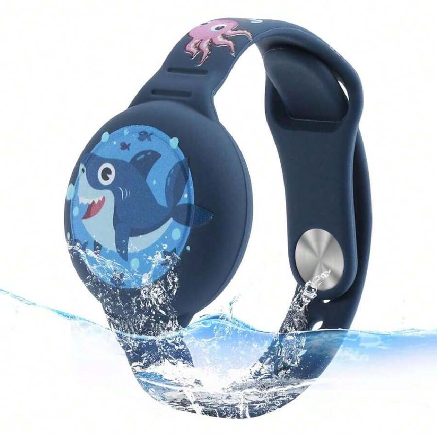 ® Pulsera Correa para Airtag, AirTag Pulsera para niños, Funda Protectora Apple Air Tag de Silicona, Funda antipérdida para rastreadores GPS, Adecuado para Niños (1 Pcs),37058004 - Rosa Oxidada - Ver 1