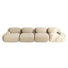 Sofas & Couches - Beige + Corduroy + 4 Seat - View 5