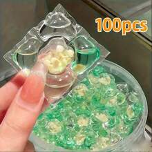 50/100pcs Camellia Flower Laundry Beads, Fragrant Beads, Deep Cleaning, Color Protection, Long-Lasting Fragrance, Machine Washable, Suitable For Underwear, Down Jackets, Low Foam & Easy Rinse, Anti-Bacterial & Mite-Proof - Multicolor - View 6