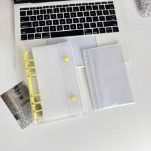 A6 Portable Clear Leaf Binder, Transparent Sticker Book, Sticker Album, Photo Storage Bag, Photo Album, Budget Planner, Diary, Notebook, Office Supplies - Multicolor - View 19