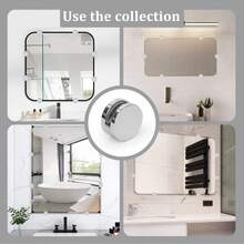 Glass Mirror Clamp, Wall Mounted Mirror Holder Clamp, Glass Mirror Hanging Bracket, Round Glass Installation Clamp, Bathroom Mirror Fixing Set - Multicolor - View 11