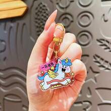 马年亚克力吉祥物钥匙扣，可爱卡通生肖马包挂饰，新年小礼物 - 亞克力馬年掛扣-一馬當先 - 查看 7