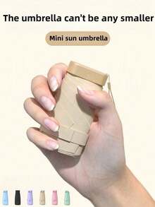 Compact Folding Umbrella, Mini Pocket Waterproof Portable Travel Umbrella, Ladies Sun Protection UV Blocking Parasol, Dual Use Umbrella, 5-Fold Ultra-Light Portable, Mini Travel Umbrella, Compact Portable Umbrella For Sunny And Rainy Days, Windproof Sun Shade, 99% UV Protection, Unisex