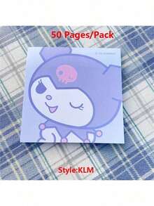 Sanrio 50Pcs Melody Kuromi Sticky Notes Cartoon Stickers Message Stickers Stickers Dog Message Stickers Christmas Halloween New Year Gift Party Favors (Some Parts May Be Random) - Multicolor - View 8